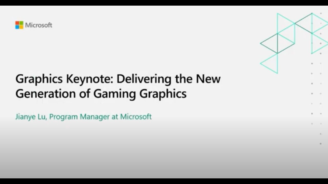 Graphics Keynote: Delivering the New Generation of Gaming Graphics