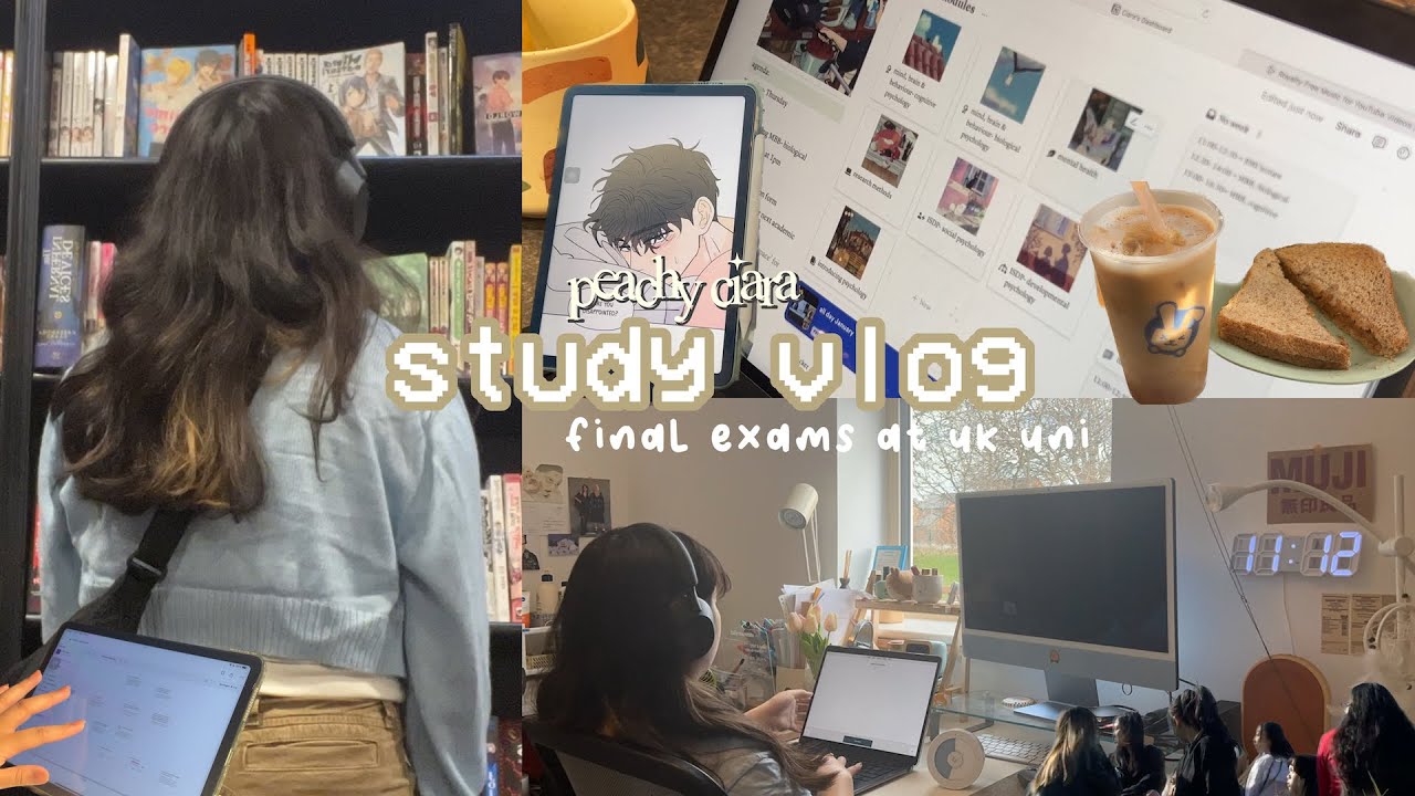 uni study vlog 🍊 uni exam szn, balance studies & work, spring break in England, manhwa ft. Scrintal