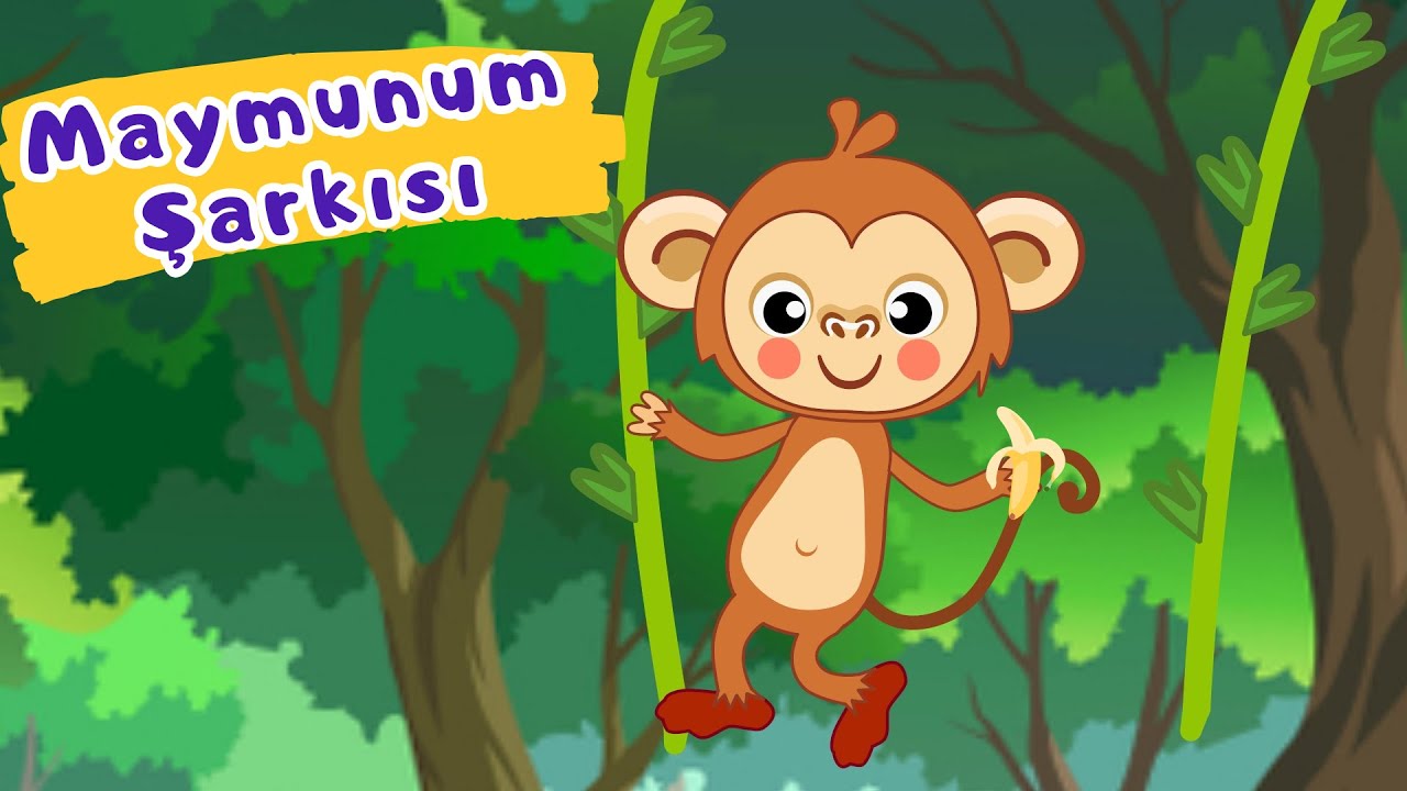 Maymun Şarkısı - Eğlenceli Bebek ve Çocuk Şarkısı - Maymun Çizgi Film
