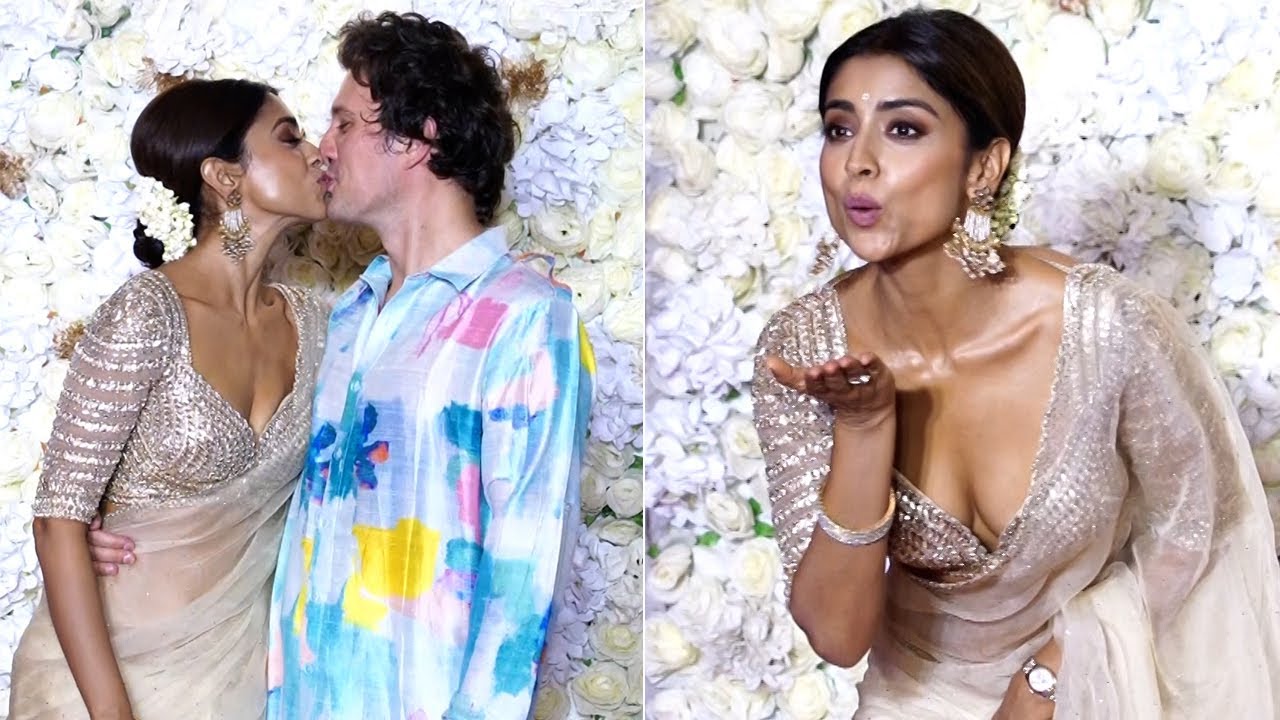 Shriya Saran Lip-Locks With Her Husband At Infront Of Media At T-Series Diwali Bash 😘 | MS shorts