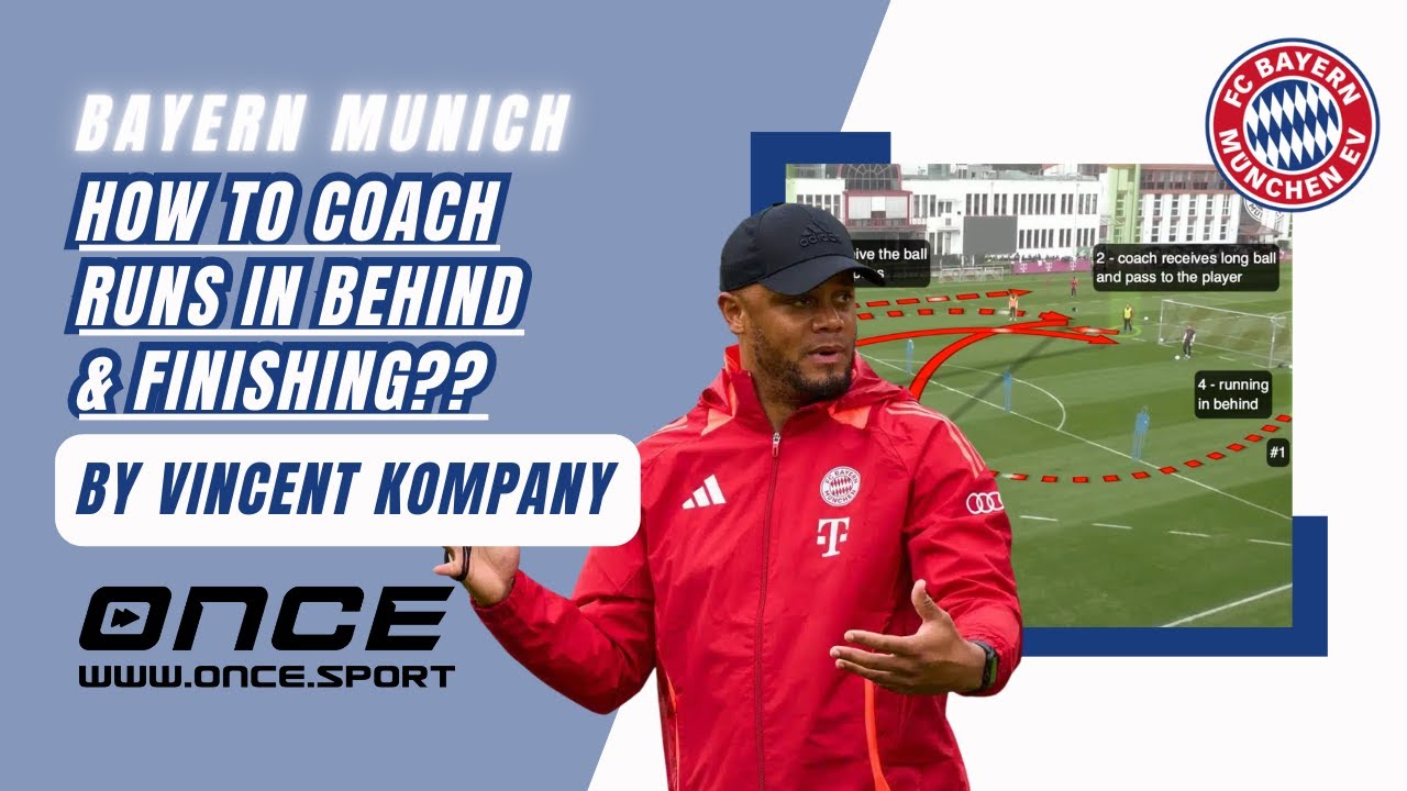 How to Coach Runs in Behind & Finishing | Bayern Munich by Vincent Kompany