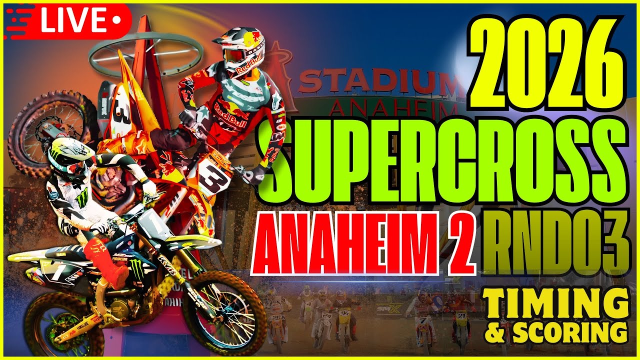 2026 AMA Supercross Round 03, Anaheim 2 (A2) Live Timing and Scoring