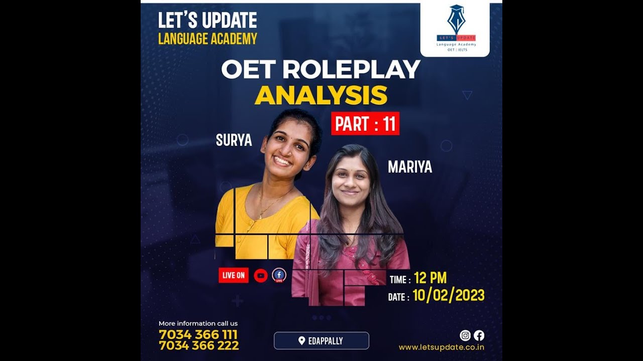 ROLEPLAY  With a 72 year old DVT patient | OET ROLEPLAY ANALYSIS (PART - 11)