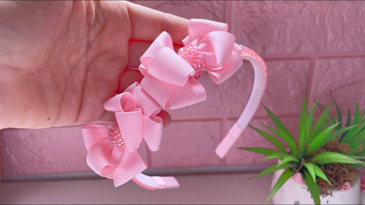 Como fazer laços que vende- Laço Baby - tiara de luxo 