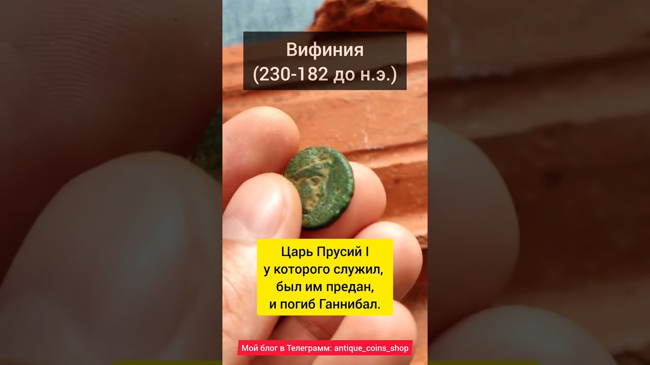Др. Греция, Вифиния, царь Прусий I. Ганнибал! (225-185 г.г. до н.э.) Редкость!