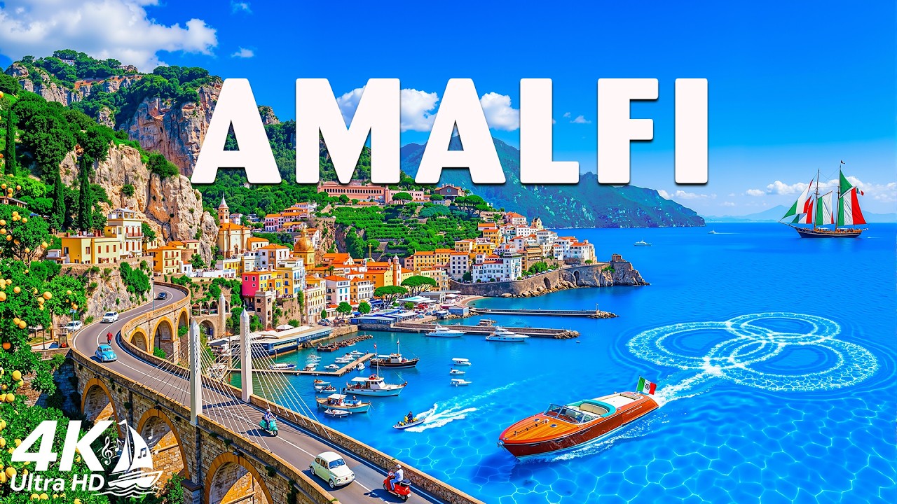 Deep House Playlist | Amalfi Coast Italy 4K Drone Footage & Luxury Relaxing Experience