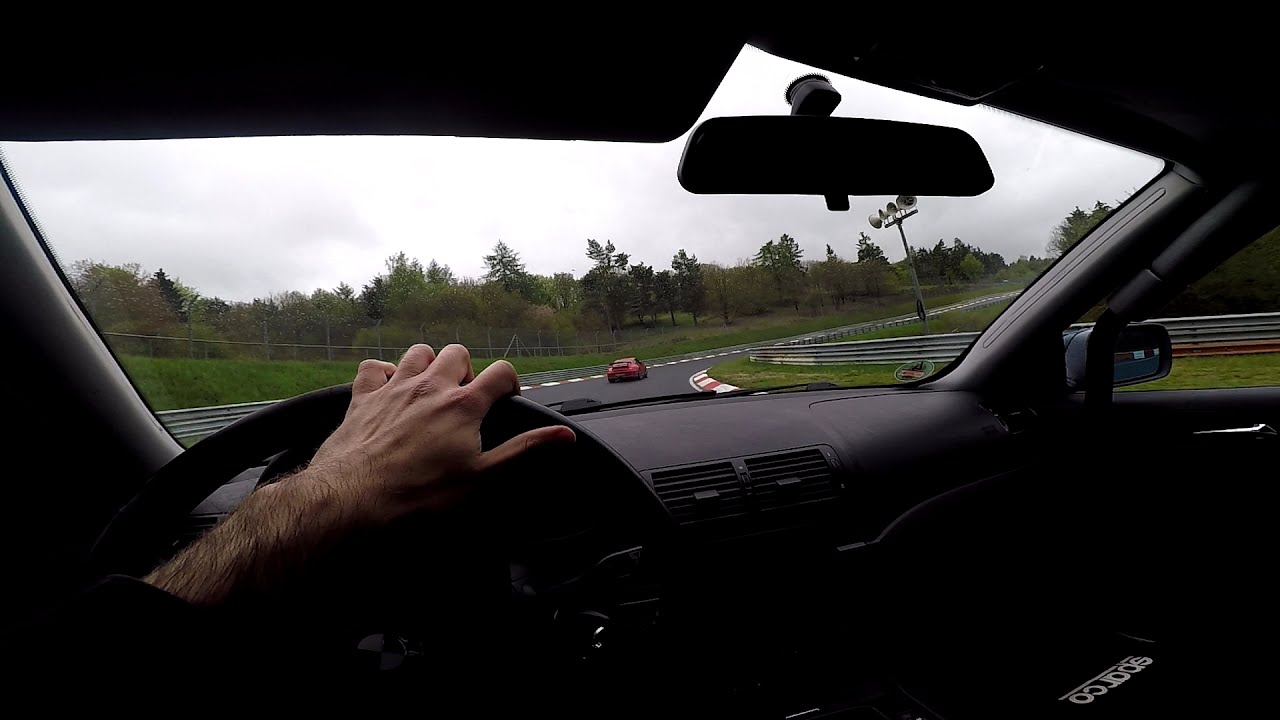 E46 323Ci vs 911 GT3 (997) - Nurburgring Nordschleife BTG - Wet / Rainy track - Damian Lempart