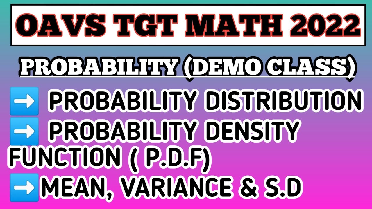 OAVS TGT/PGT MATHEMATICS || PROBABILITY COMPLETE CLASS || COMPETITIVE ODISHA