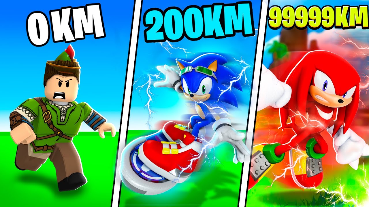 CONSEGUI VIRAR O KNUCKLES NO ROBLOX!! (Sonic Speed Simulator)