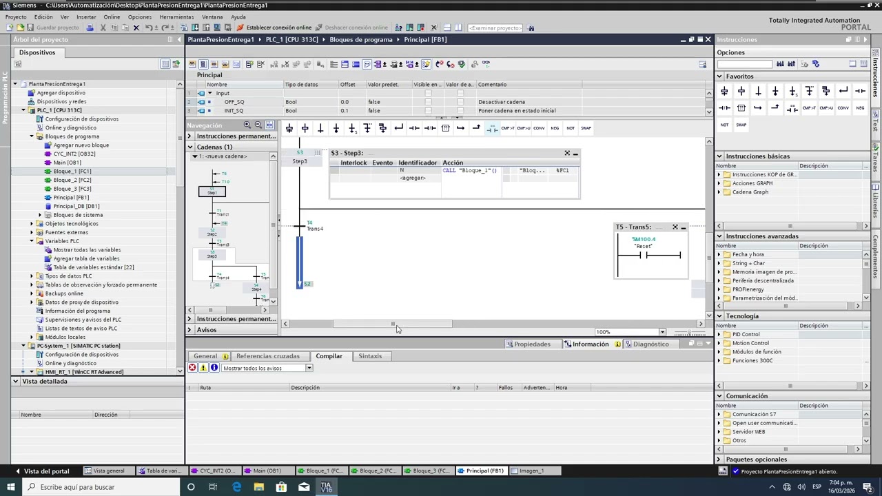 Explicación Codigo planta de Presión con PID