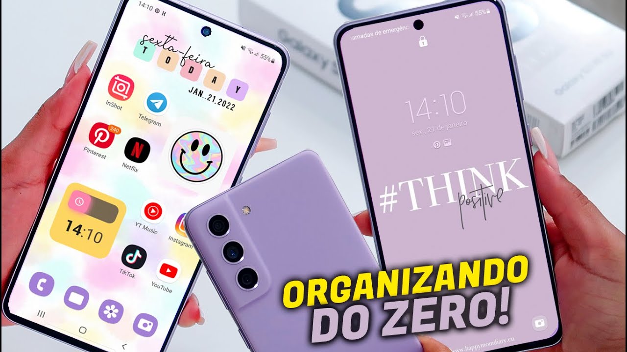 COMO ORGANIZO MEU CELULAR DO ZERO | GALAXY S21 FE