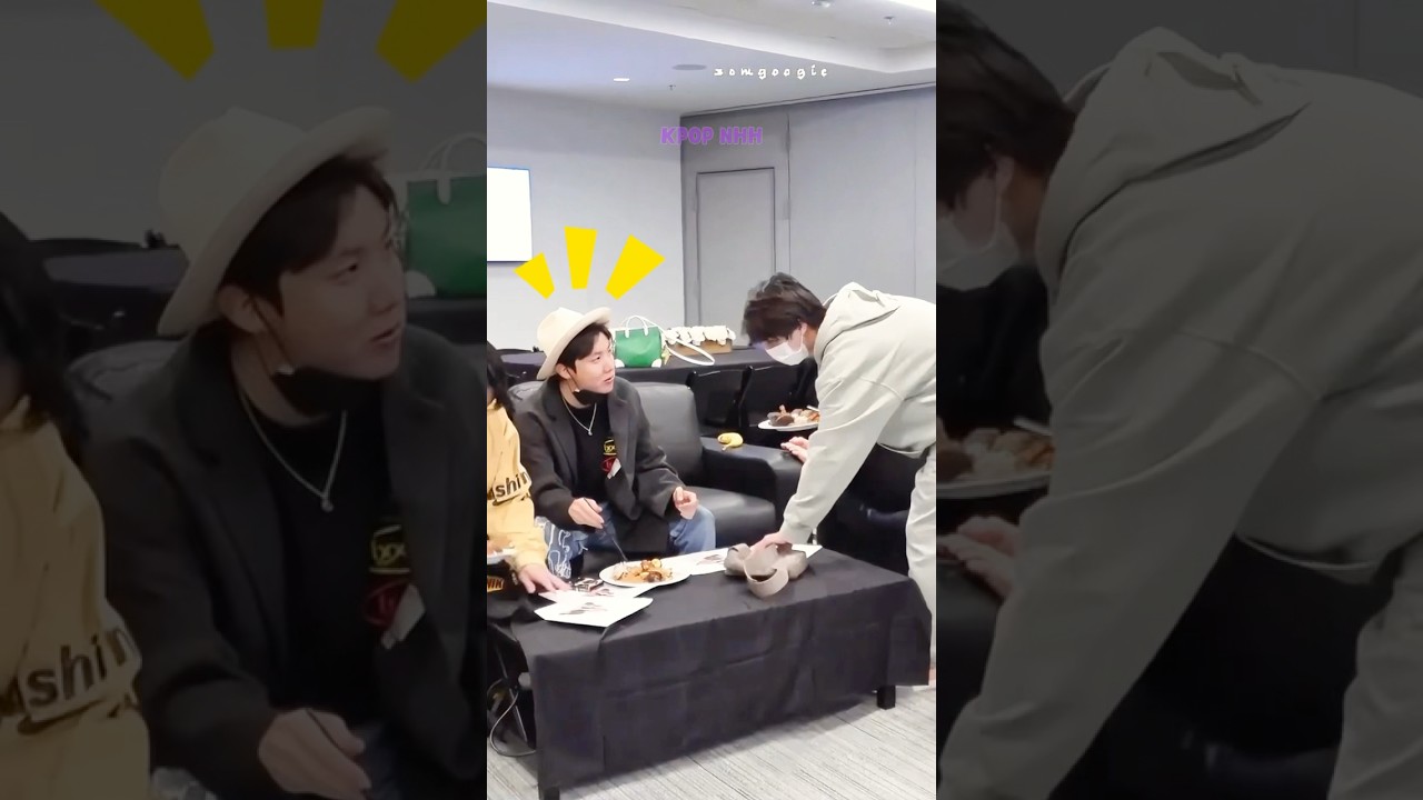 The Way Jin quickly Apologized Jhope When He Dropped The Bag On His Plate 😅🤣 #shorts #bts #jin