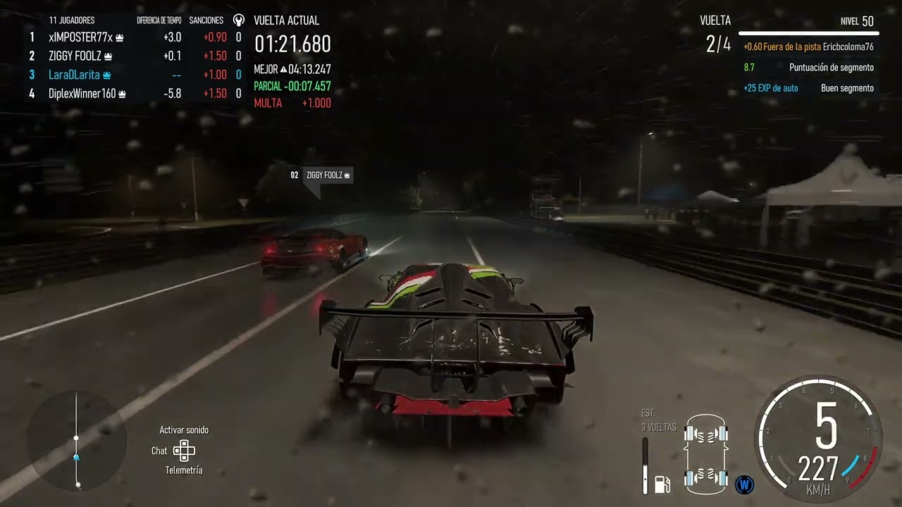 Forza Motorsport - Carrera bajo la lluvia en Le Mans de noche - (2024/06/06)