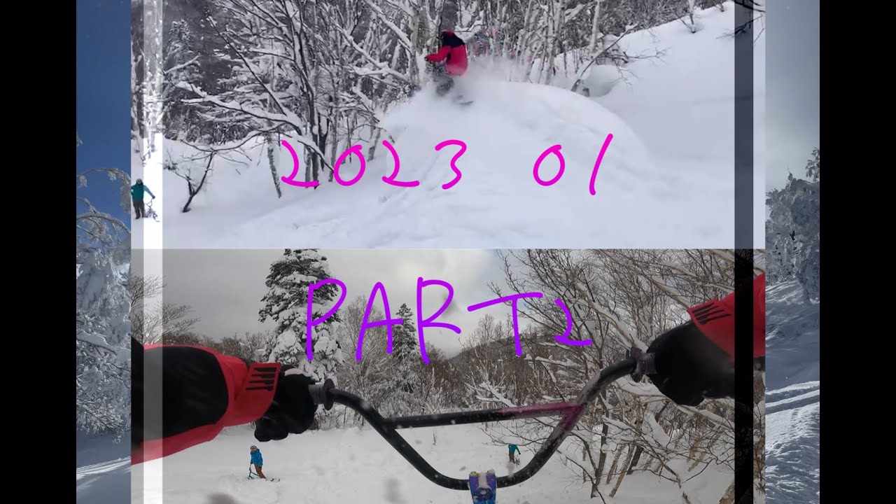 Snowscoot Freeride  スノースクート 2023 01 まとめ  Part1　Sapporo　Freestyle
