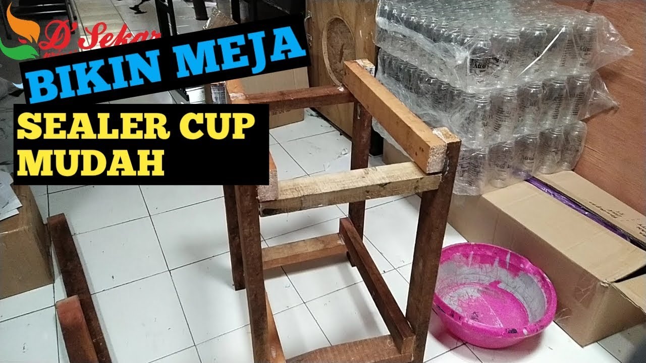 MEJA SEALER CUP SEDERHANA