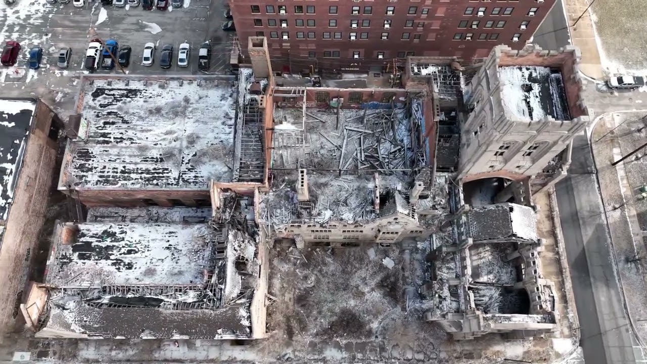 Abandoned City Methodist Church: Gary's Gothic Ruin [Drone View]