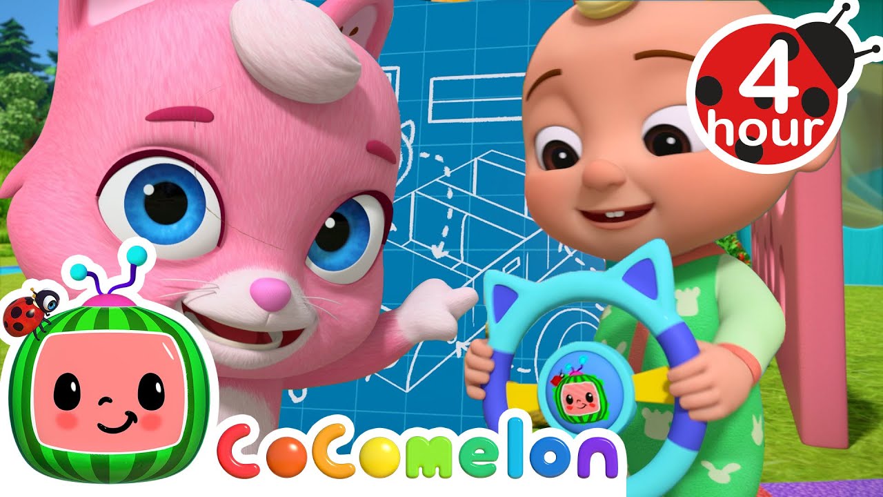 Building a New Slide Teamwork Song | Cocomelon - Nursery Rhymes | Animal Time |Fun Cartoons For Kids