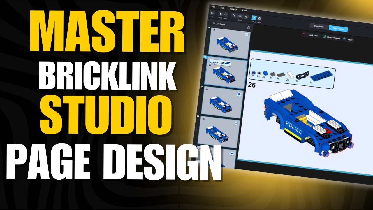 Master Bricklink STUDIO Page Design Interface: Build Pro LEGO Instructions!