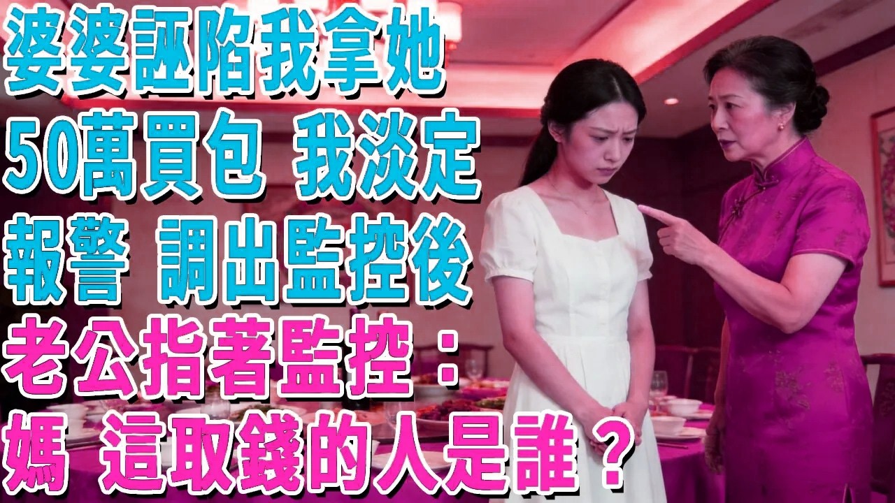 婆婆誣陷我拿她50萬買包，我淡定報警 調出監控後，老公指著監控：媽 這取錢的人是誰？#妮妮故事會 #情感故事 #老年生活