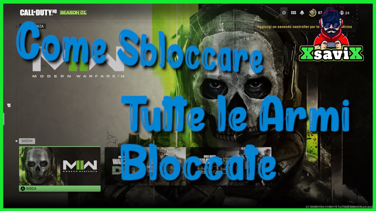 Modern Warfare 2💥Come Sbloccare Tutte Le Armi Bloccate💥XsaviX*💥XboX s/x ,ps4/ps5