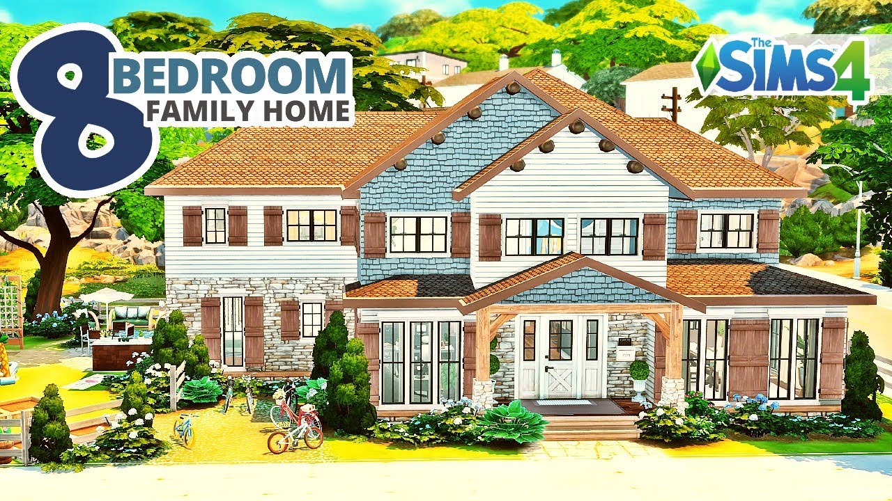 8 Bedroom Family Home at Parkside Place | Sims 4 - Speedbuild
