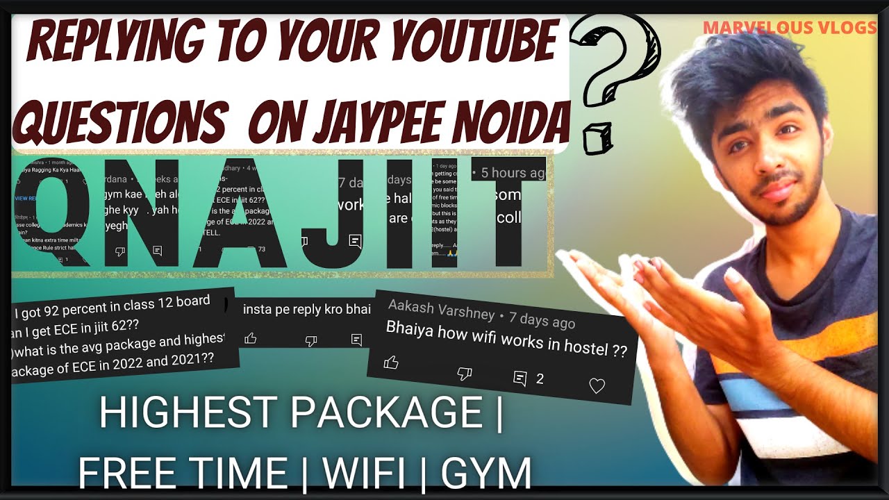 JIIT (Jaypee) Noida YouTube Most Asked Questions Answered!! | Counselling | #placement | #life
