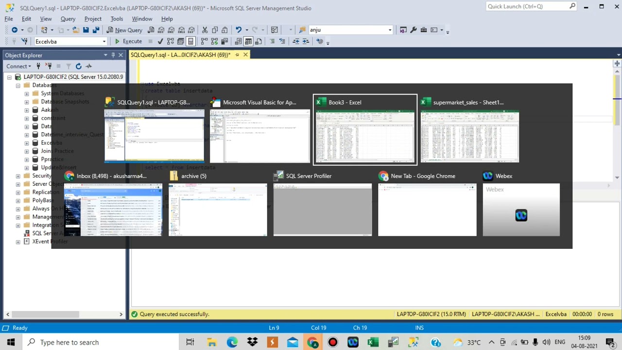 Insert bulk data into SQL using vba