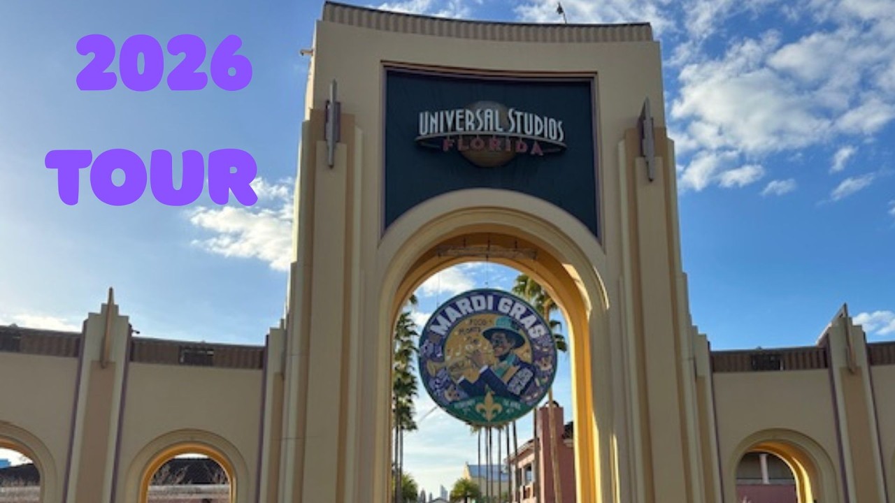 Universal Studios Mardi Gras 2026 Walk Through 🎭 Parade, Beads & Park Sounds | Walk Through Joy