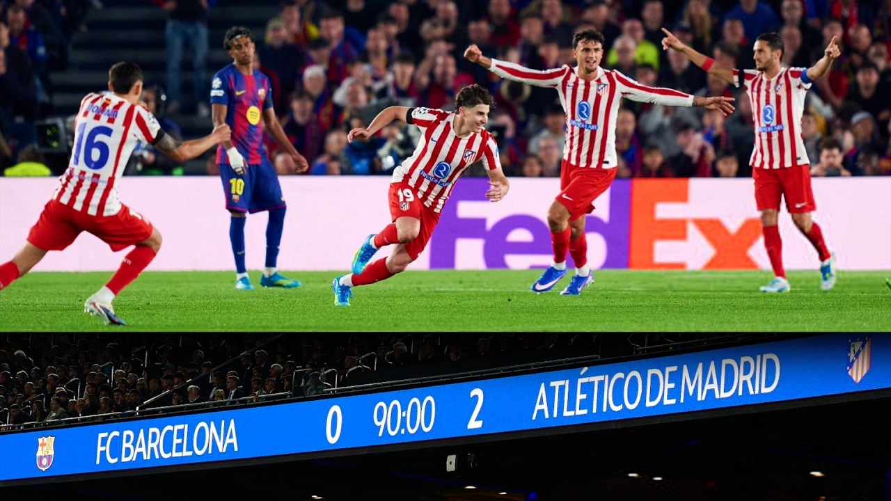 BARCELONA 0-2 ATLETICO MADRID, UEFA CHAMPIONS LEAGUE, QUARTER-FINAL, 1ST LEG 2026 - MATCH REVIEW