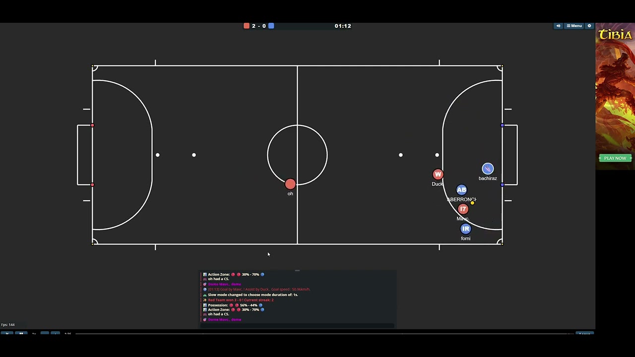 Jugada Haxball futsal