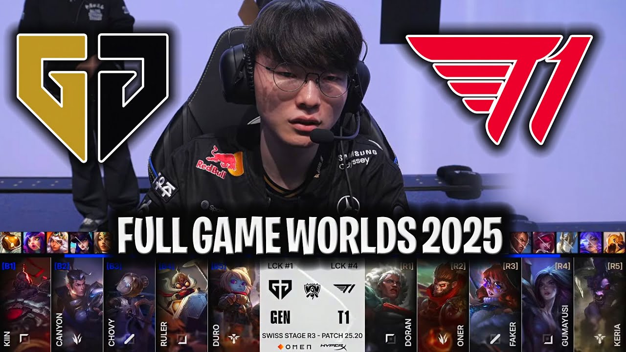 T1 vs GEN WORLDS 2025 SWISS STAGE DAY 4 | T1 vs GENG WORLDS 2025