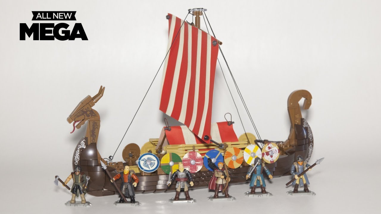 Mega Construx Pro Builder Viking Longship Raid Speed Build