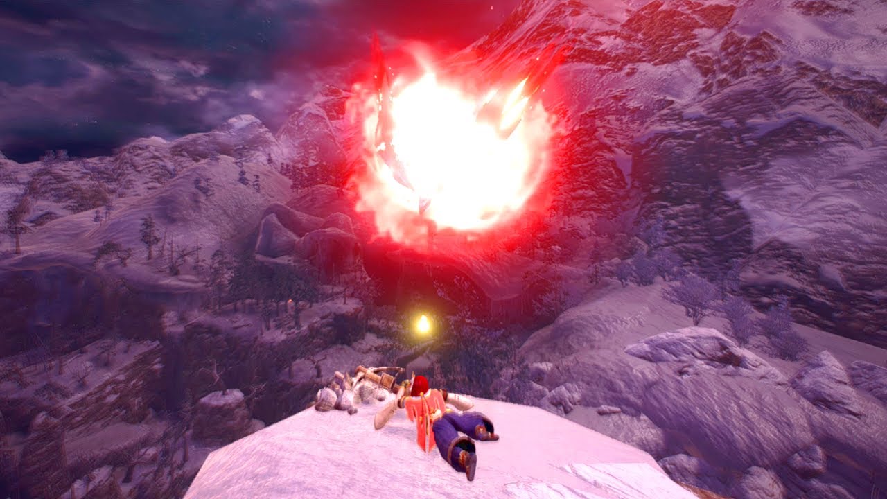 【MHRise】一番高い場所からバルファルクの”襲撃”を観察してみた（バルファルク彗星）