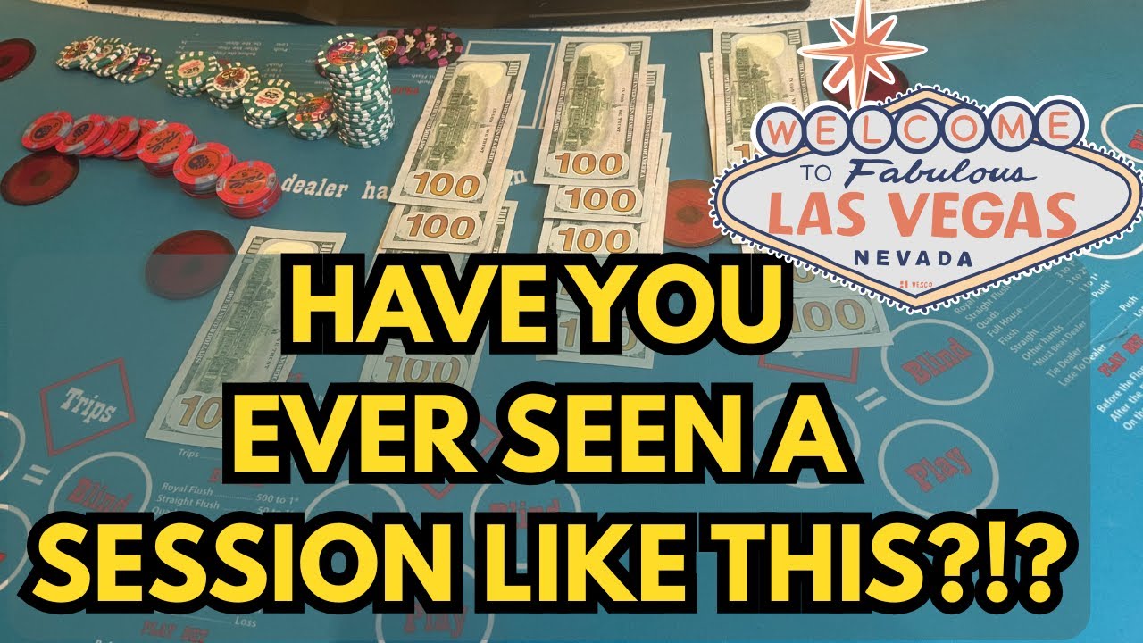 ULTIMATE TEXAS HOLD 'EM in LAS VEGAS! HAVE YOU EVER SEEN A SESSION LIKE THIS?? 🍀