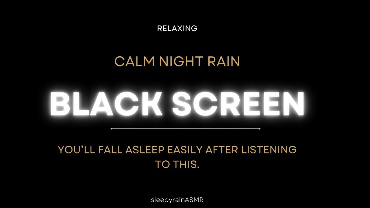 Put This On and You’ll Be Out Fast – Gentle Rain (8 Hours Black Screen)