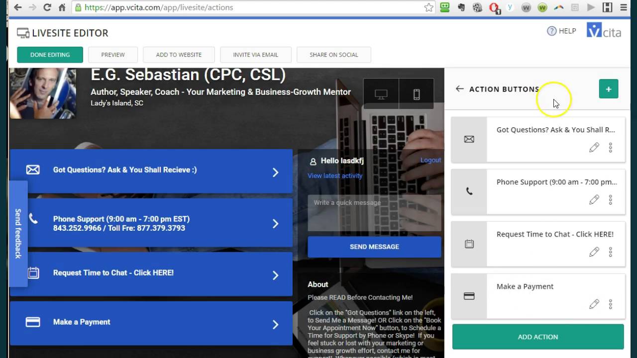vCita LiveSite Online Appointment Scheduler - How to Customize It (the Quick & Dirty Tutorial)