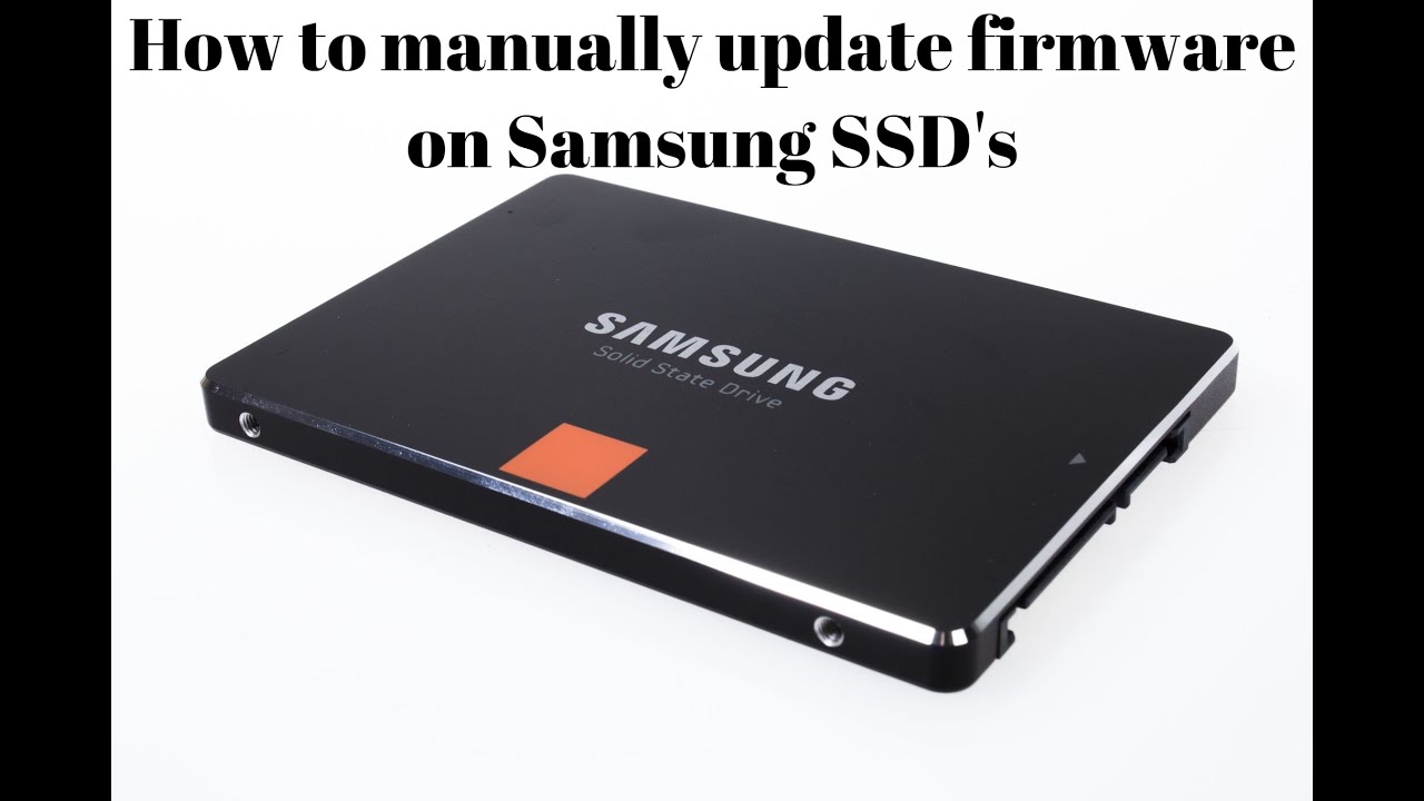 How to manually install new firmware on Samsung SSDs