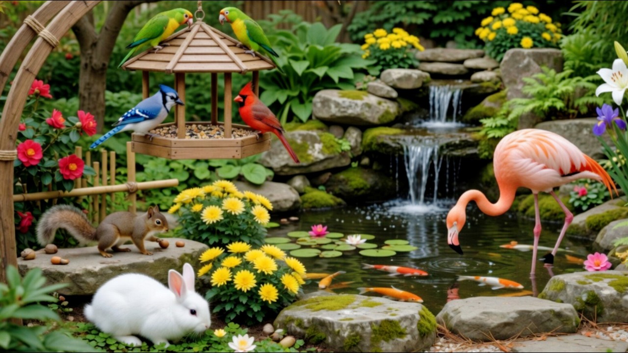 🔴 Relaxing Bird Feeder 🐦 Nature Sounds for Sleep & Stress Relief | 4K | Cat TV