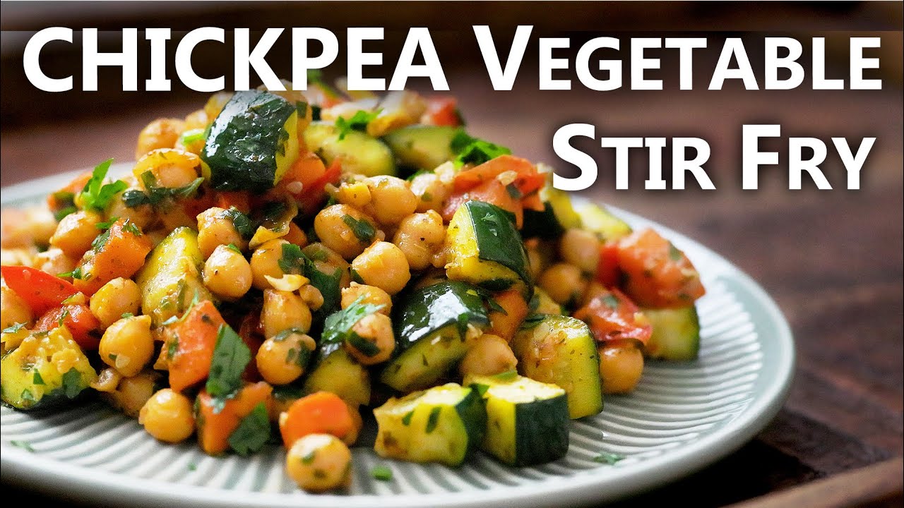 Healthy Chickpea Recipe for a Vegetarian and Vegan Diet | Chickpea Vegetable Stir Fry