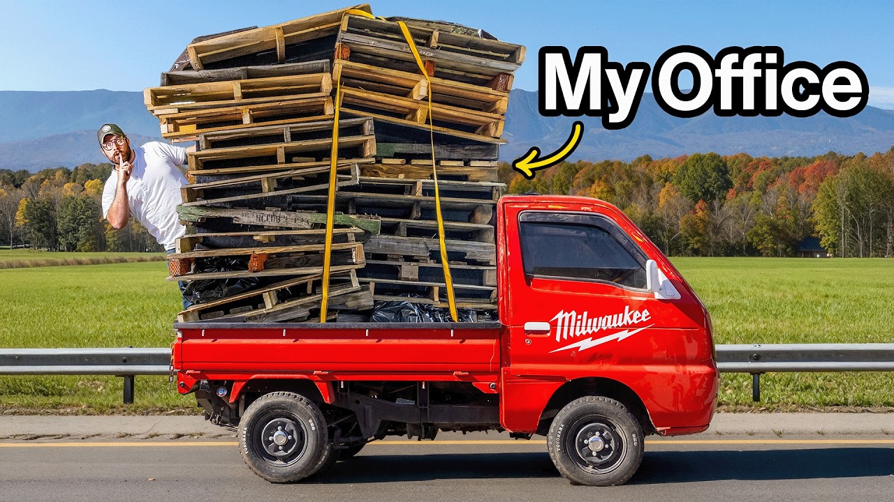 I Build A Hidden Portable Office Out of Trash