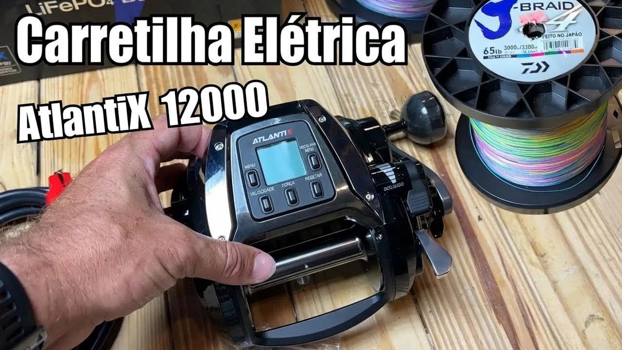 Enrolando e pescando com molinetes elétricos (AtlantiX 12000 & KrakenX)