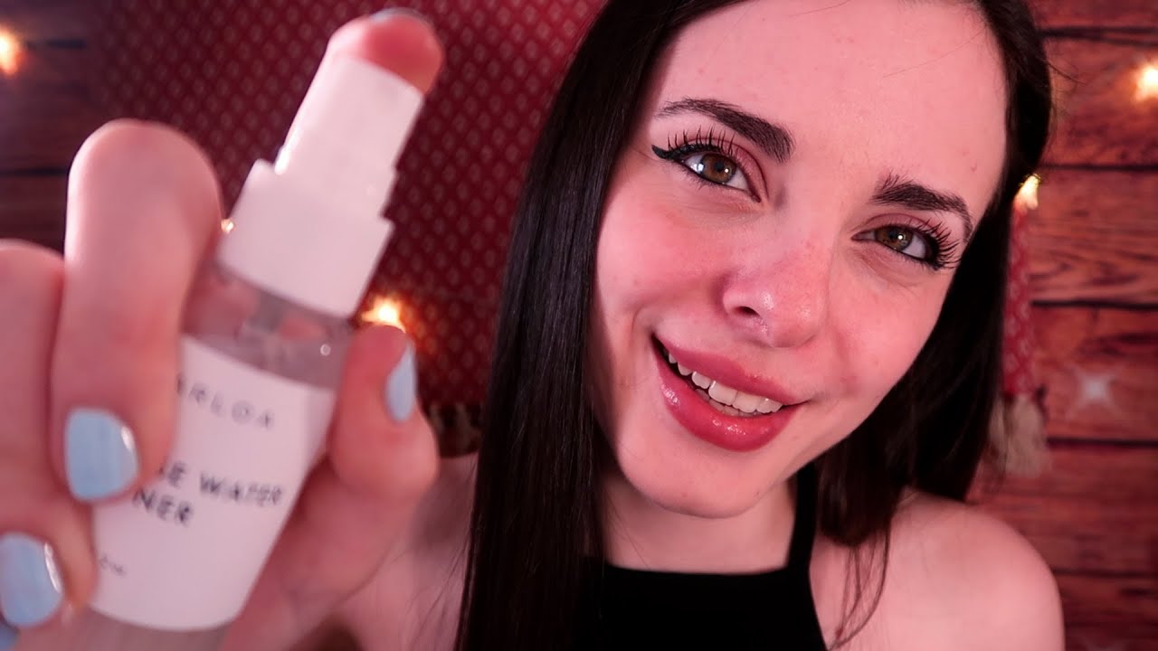 ASMR | Pampering your face 🐸💕 Before Bed 😴 (Personal Attention / Skincare / Spa vibez)