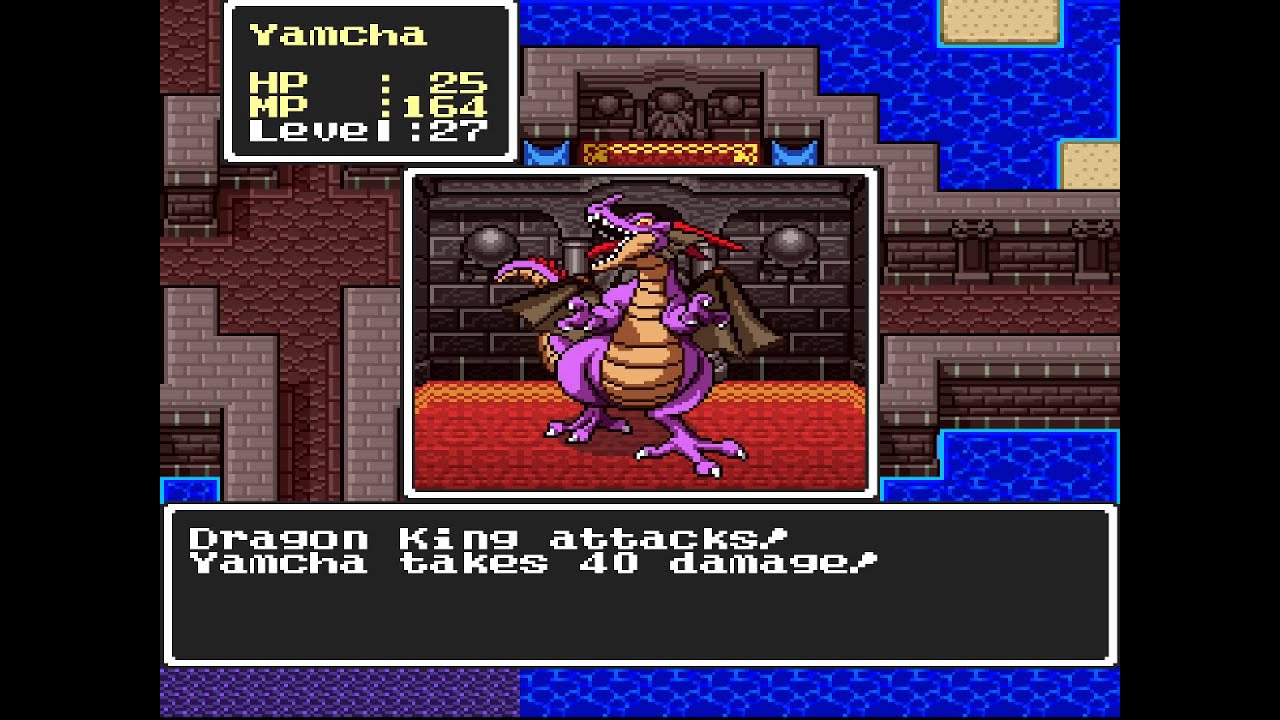 Dragon Quest I SFC Battle with King Dragon (Dragonlord) [18]