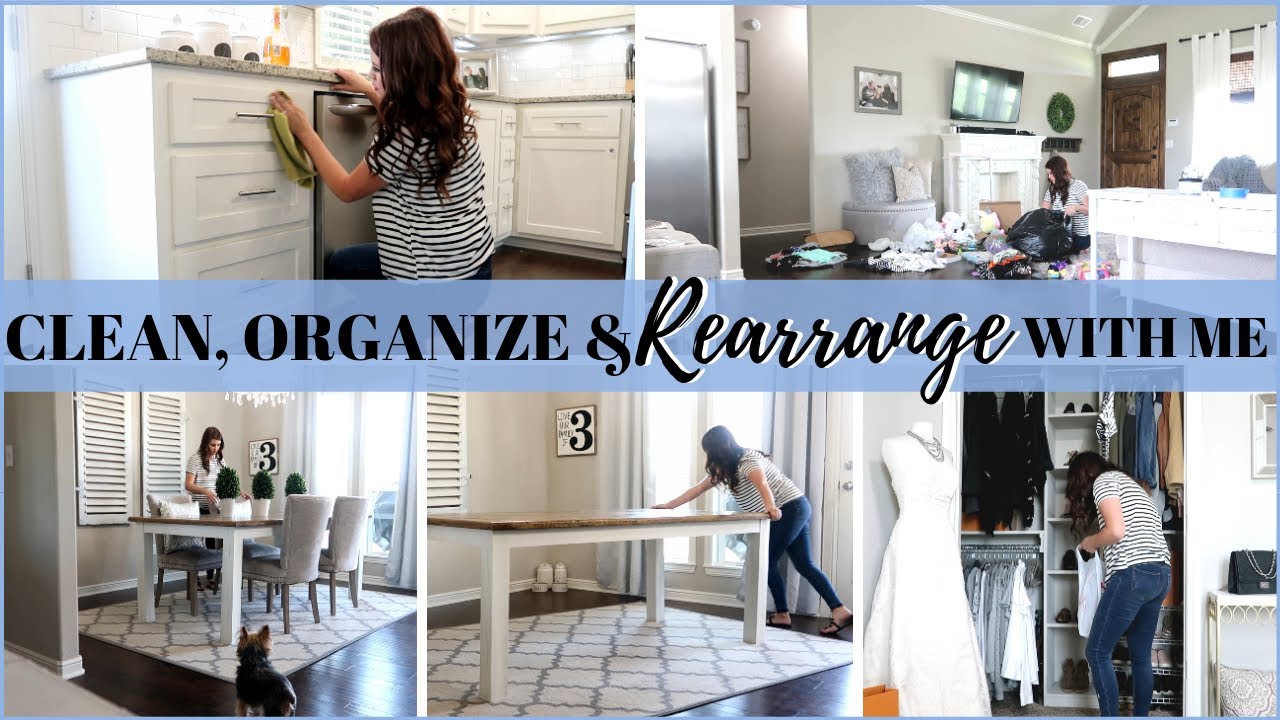 CLEAN WITH ME| REARRANGE & ORGANIZE | CLEANING MOTIVATION |