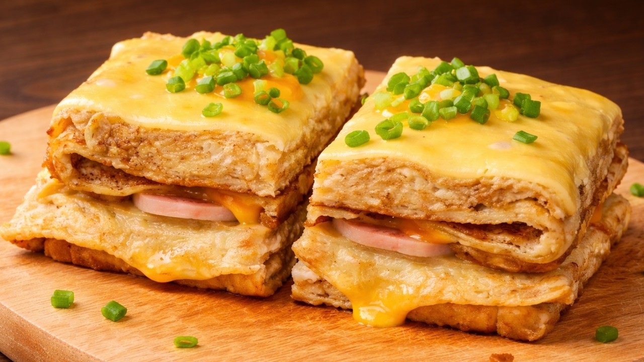 Идея для завтрака на каждый день – быстро и вкусно! Простой рецепт: яичный сэндвич за 5 минут!