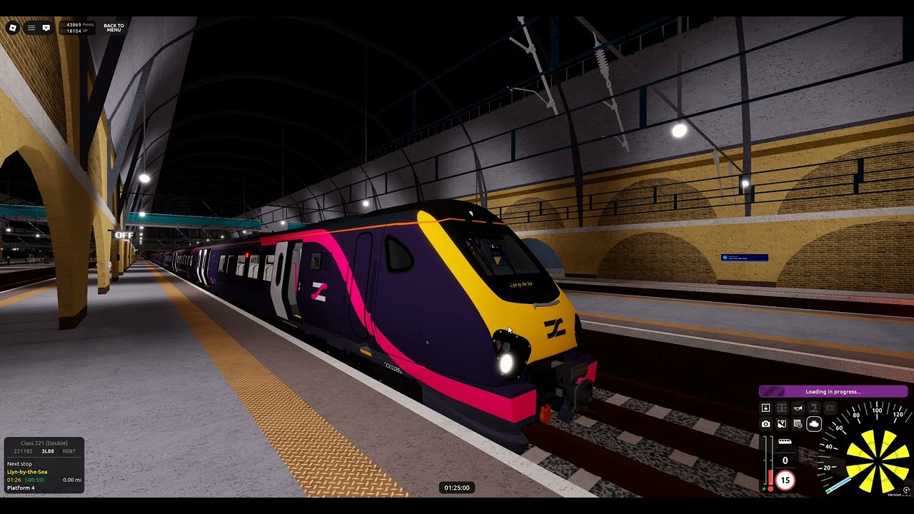 Roblox SCR v2.3.2 R087 Llyn-By-The-Sea➡️Rayleigh Bay (Class 221/1 (Double))