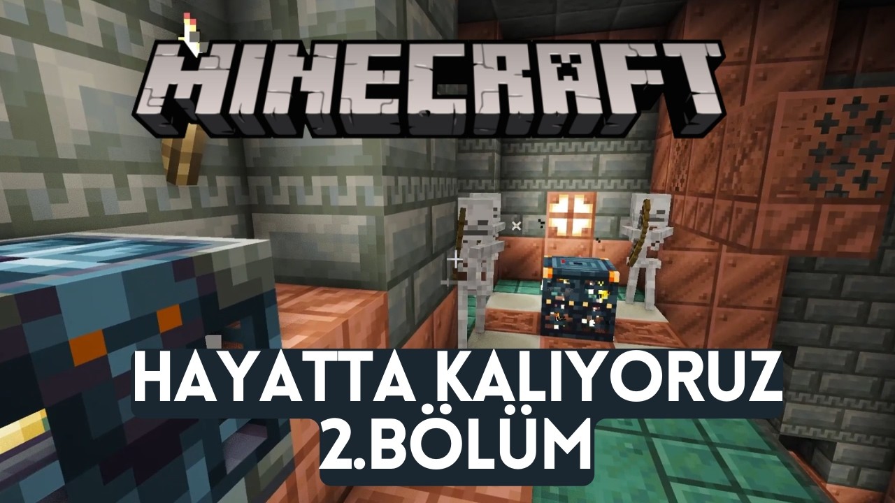 Minecraft'ta İskelet Spawn Odasını Keşfettim! Ender İncisi Buldum | Minecraft 2. Bölüm