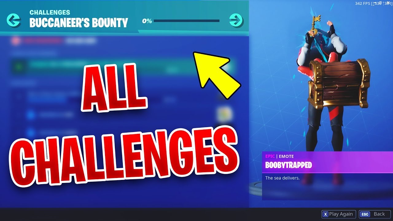*ALL* BUCCANEER'S BOUNTY CHALLENGES - Day 2 , 3 , 4 - Fortnite Season 8