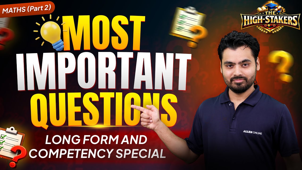 Class 10 Maths Part 2 💯 High-Weightage & Competency Questions