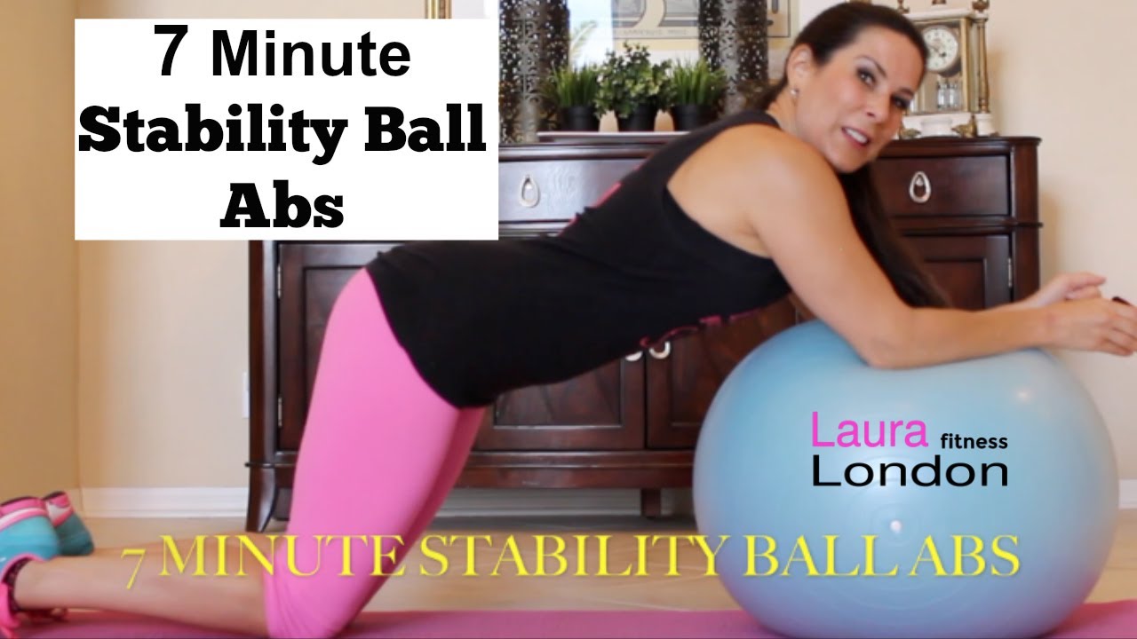 7 Minute Stability Ball Abs | Laura London Fitness